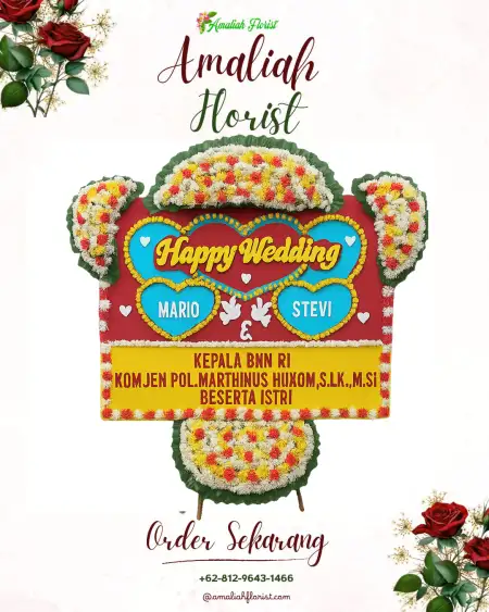 Papan Bunga Pernikahan Sumur Kucing